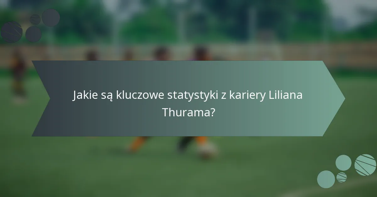 Jakie są kluczowe statystyki z kariery Liliana Thurama?